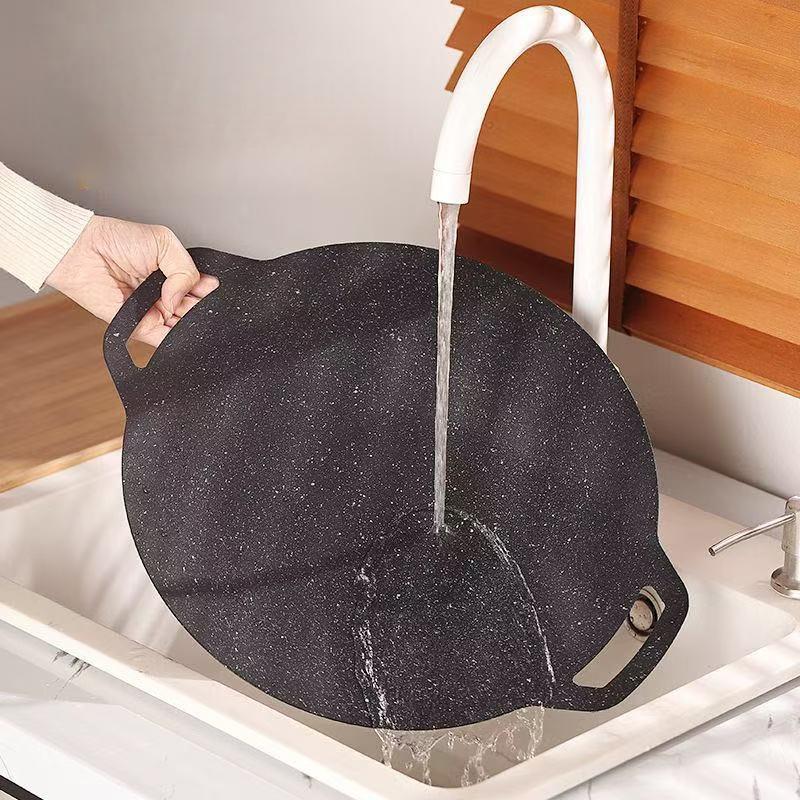 Kitchen Baking Tray Organiser - ホットセール-1個入りキッチンノンスティックパン28/30/32/34/38cm韓国マイファンストーンBBQグリルパン屋外バーベキューポット2026
