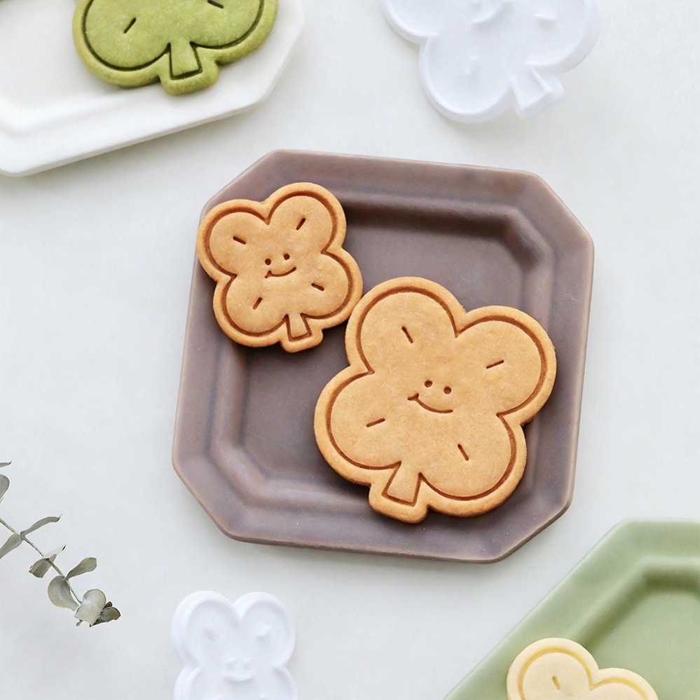Kitchen Baking Cookies - 幸運の四つ葉のクローバー型クッキーカッター、ビスケット型、キッチンベーキング、ペストリー、製菓用品、デザートベーキング用品