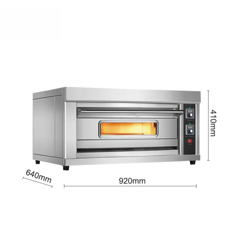 Commercial Kitchen Baking Oven - カスタマイズ電気デッキオーブン 1段2トレー ステンレス製 業務用厨房 パン ケーキオーブン