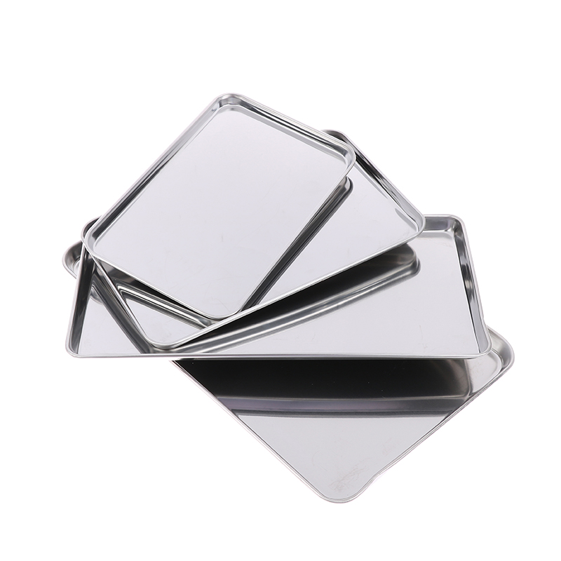 Kitchen Baking Tray Organiser - 長方形のステンレス鋼プレート,キッチン,バーベキュー,店舗,医療オーガナイザー用のベーキングトレイ,1個