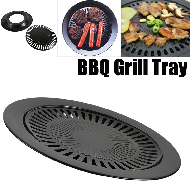 Kitchen Baking Tray Organiser - 無煙バーベキューグリルパンガス家庭用ノンスティックガスストーブプレート電気ストーブベーキングトレイバーベキューグリルバーベキューツール屋外