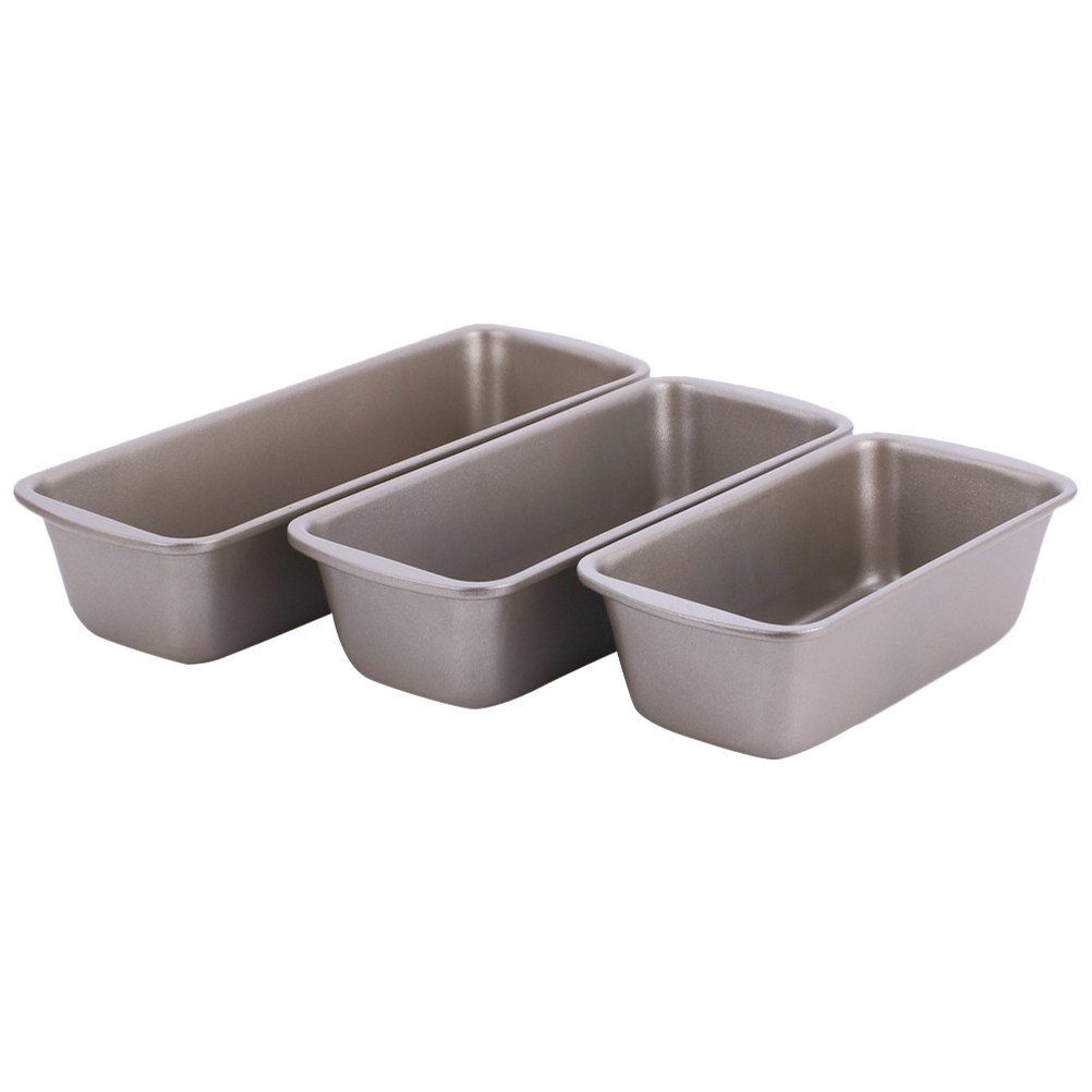 Kitchen Baking Pan - 3個セット 長方形ローフパン 炭素鋼製 ノンスティック ベーキングパン 家庭用キッチン