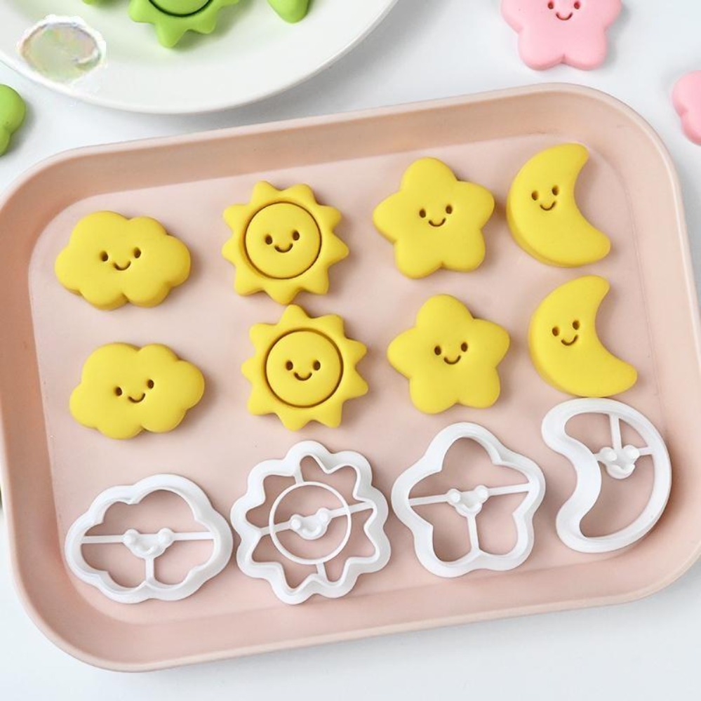 Kitchen Baking Cookies - クッキーカッター 月 星 太陽 クッキー型 3Dケーキフォンダンカット型