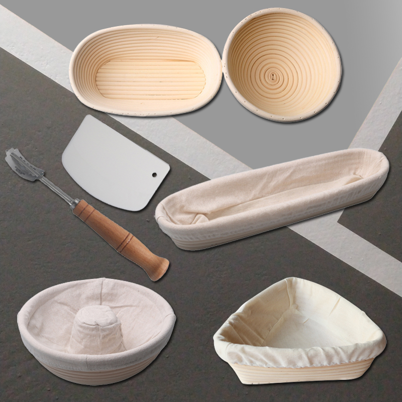 Proofing Basket Banneton - Shenhenong bannetonパントレーニングバスケットパンベーキングツールbaker用のスクレーパーとナイフセット