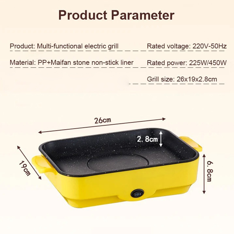 多機能電気バーベキューグリル 26 センチメートル正方形ミニ - Kitchen Baking Tray Organiser のレビューと価格