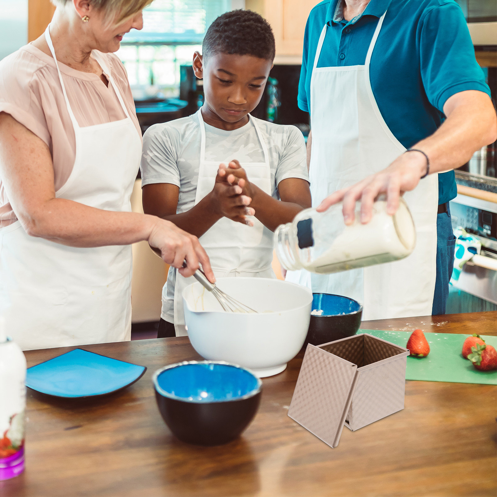 ミニプルマン型パン型 ノンスティックカーボンスチール製 パン - Kitchen Baking Pan のレビューと価格