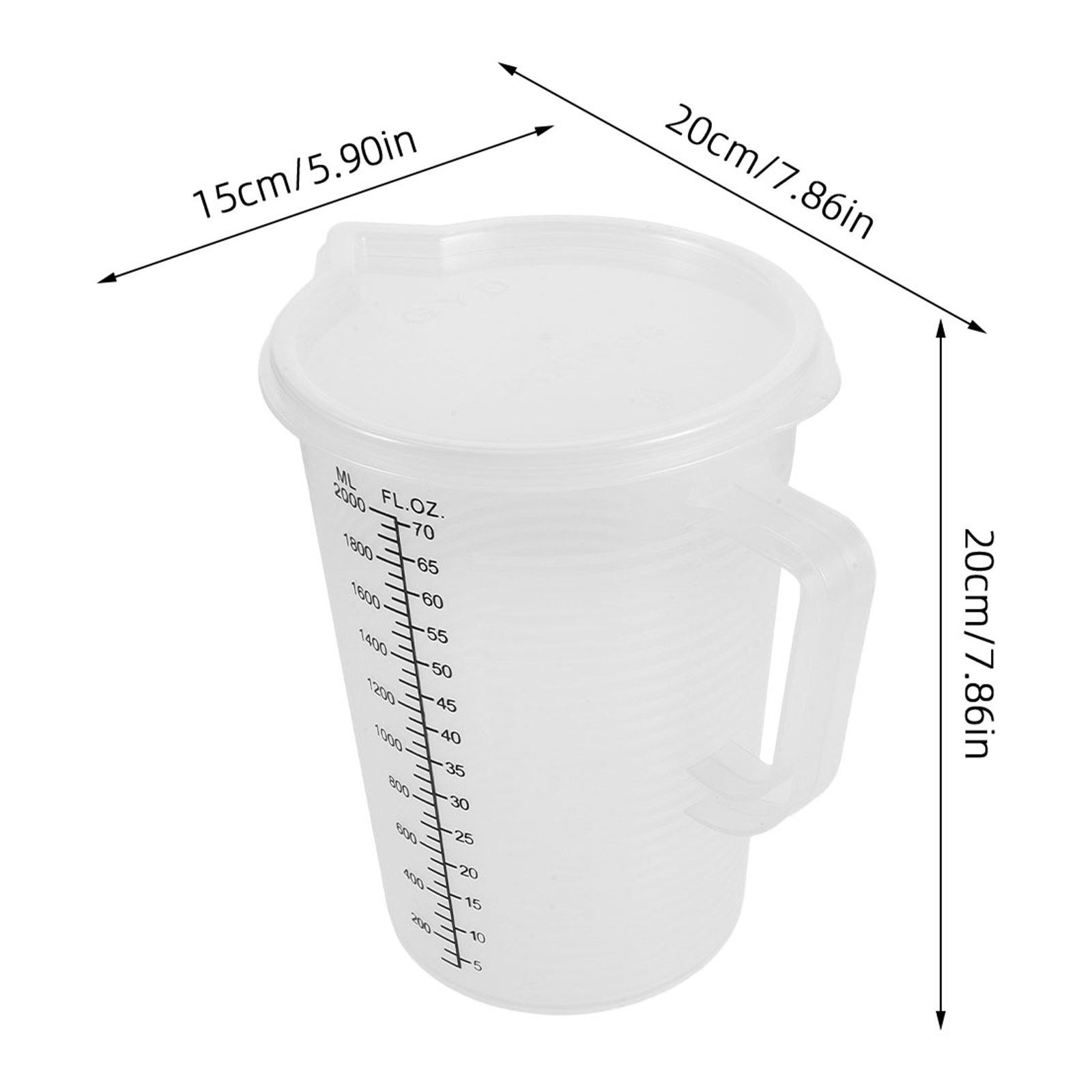 2.0L 計量カップ両面目盛り付きベーキングペストリー器具透 - Kitchen Baking Containers のレビューと価格
