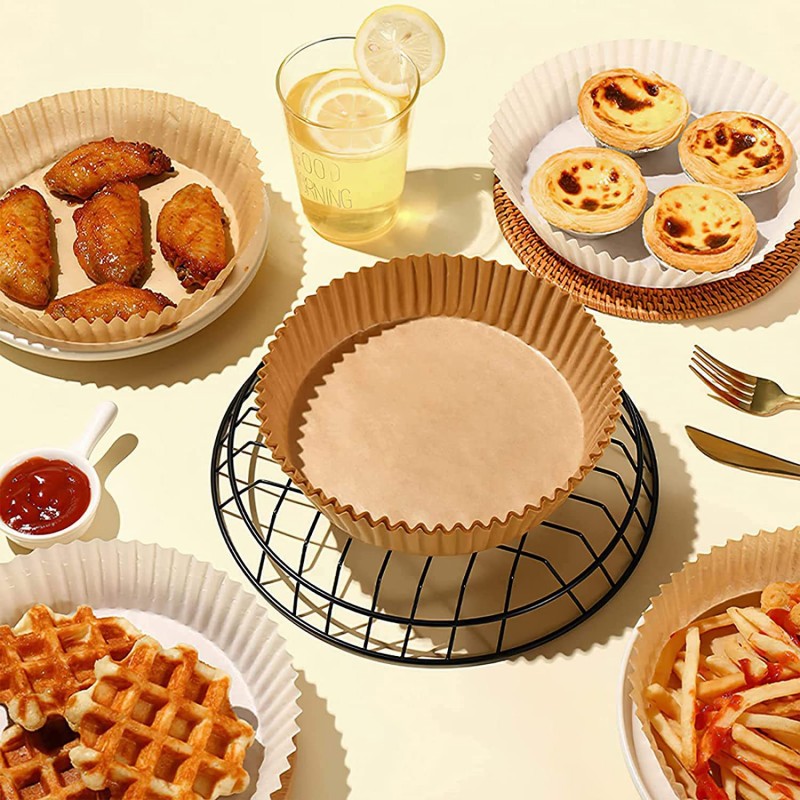 エアフライヤーベーキングペーパーライナー 16/20 センチ - Kitchen Baking Tray Organiser のレビューと価格