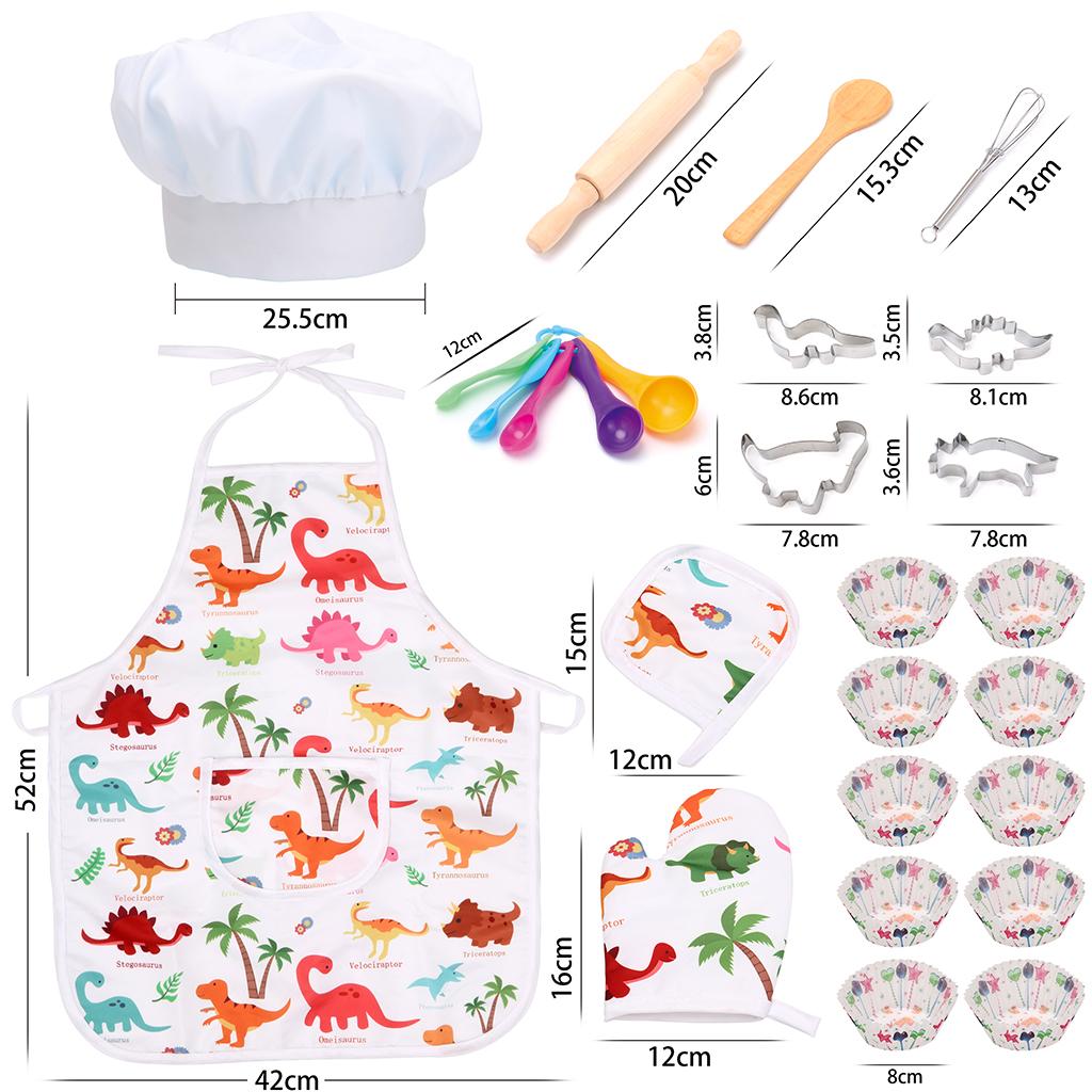 25点入りごっこ遊びキッズシェフコスチュームセット、ベーキン - Kitchen Kids Baking Set のレビューと価格