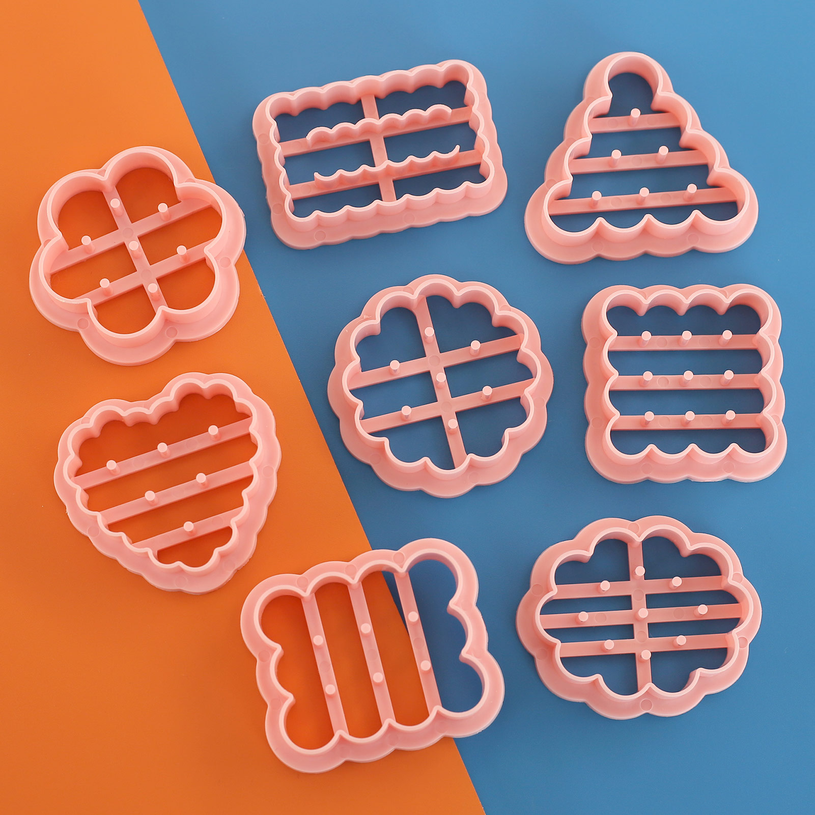 8個入りのかわいい定番ビスケット型抜き 三角形、円形、正方形 - Kitchen Baking Cookies のレビューと価格
