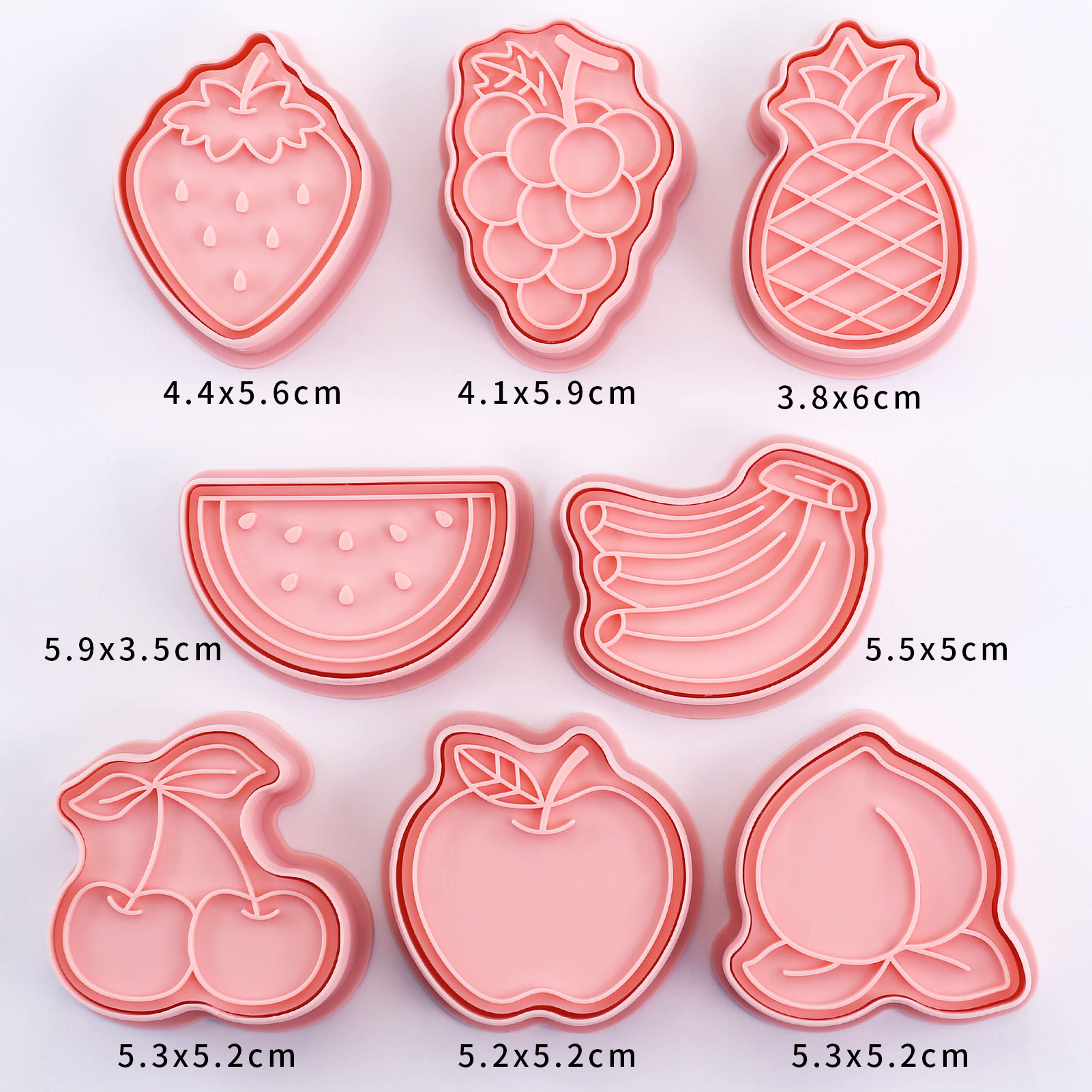 8ピース かわいいフルーツクッキーカッター チェリー、ピーチ - Kitchen Baking Cookies のレビューと価格