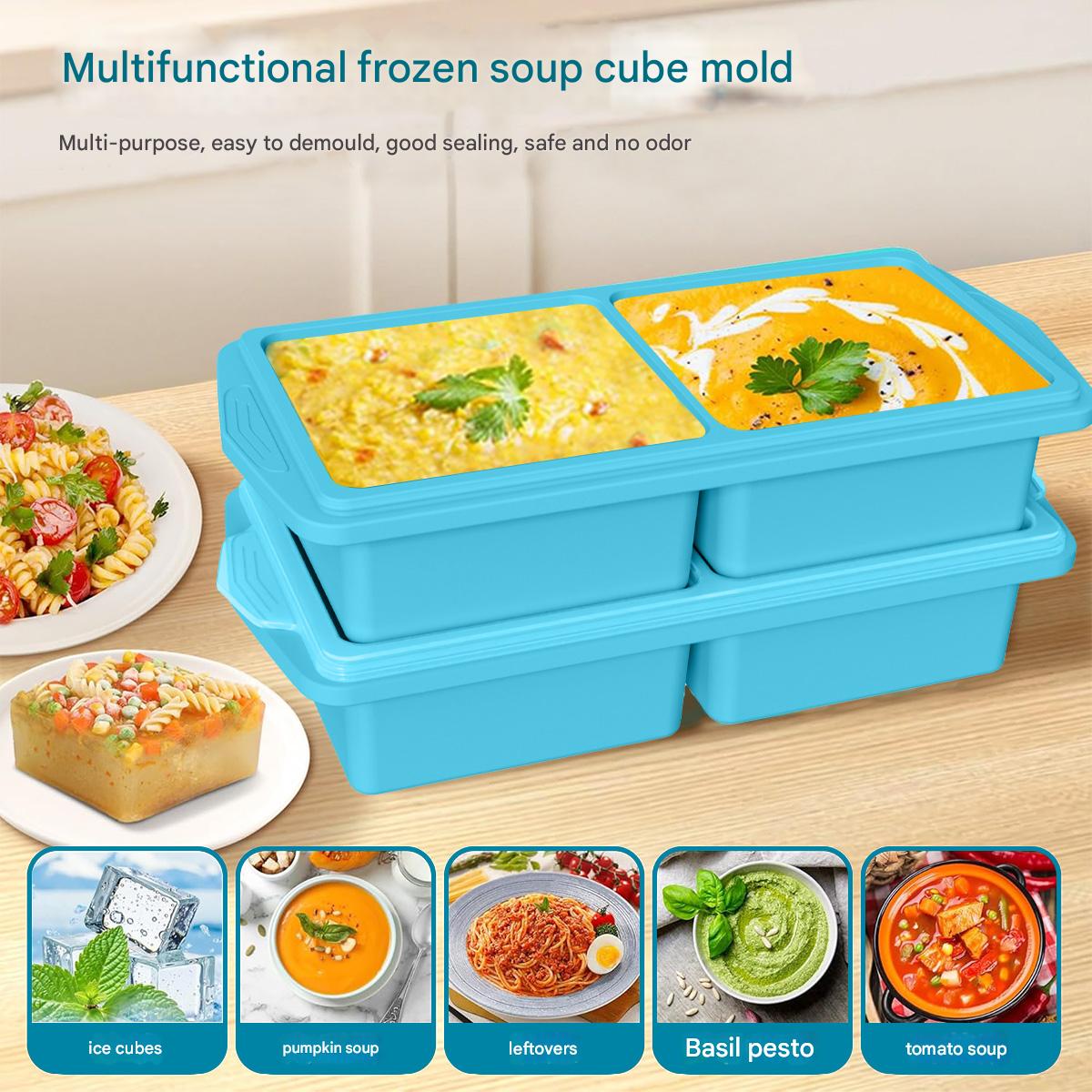 大型シリコン製製氷皿 蓋付き 食品保存容器 冷凍庫用 ベーキ - Kitchen Baking Organization のレビューと価格