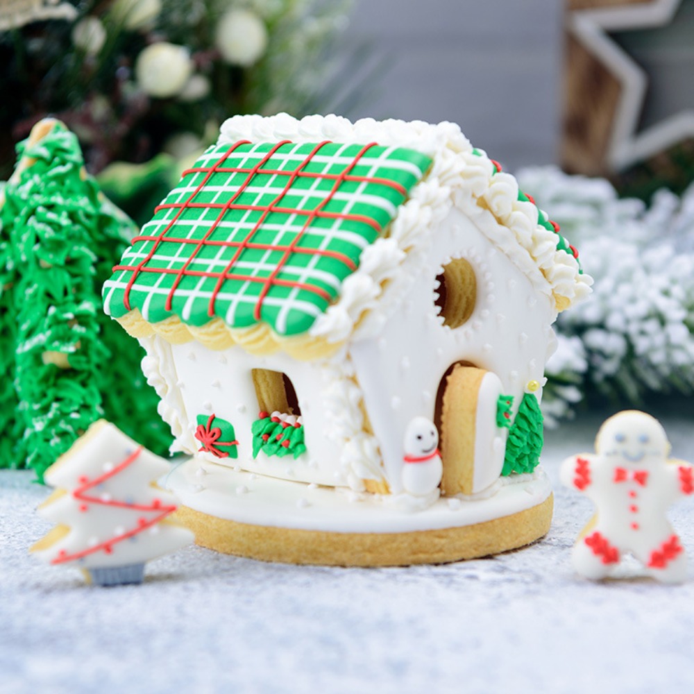 6個入りミニクリスマスジンジャーブレッドハウス型抜きセット  - Kitchen Baking Cookies のレビューと価格