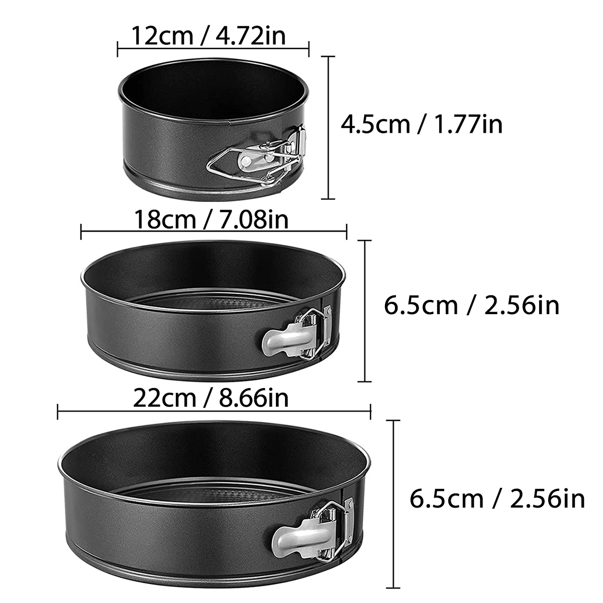 1 個、3 個のケーキパンセット、ラウンドテフロン加工ベーキ - Kitchen Baking Pan のレビューと価格