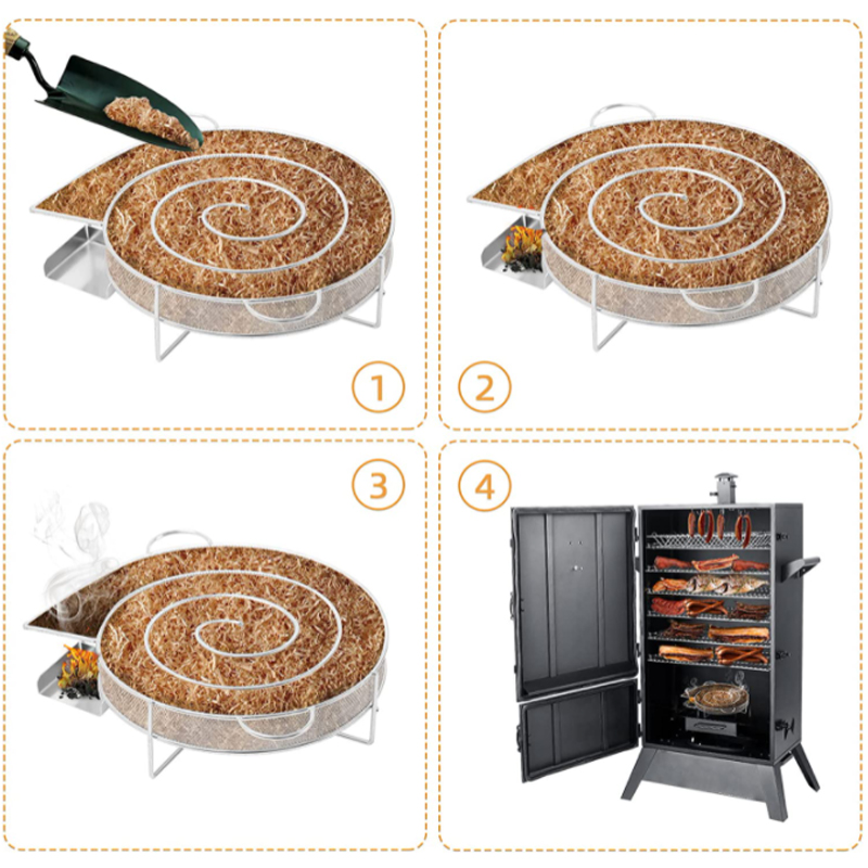 冷煙発生器バーベキューアクセサリースチールバーベキューグリル - Kitchen Baking Tray Organiser のレビューと価格