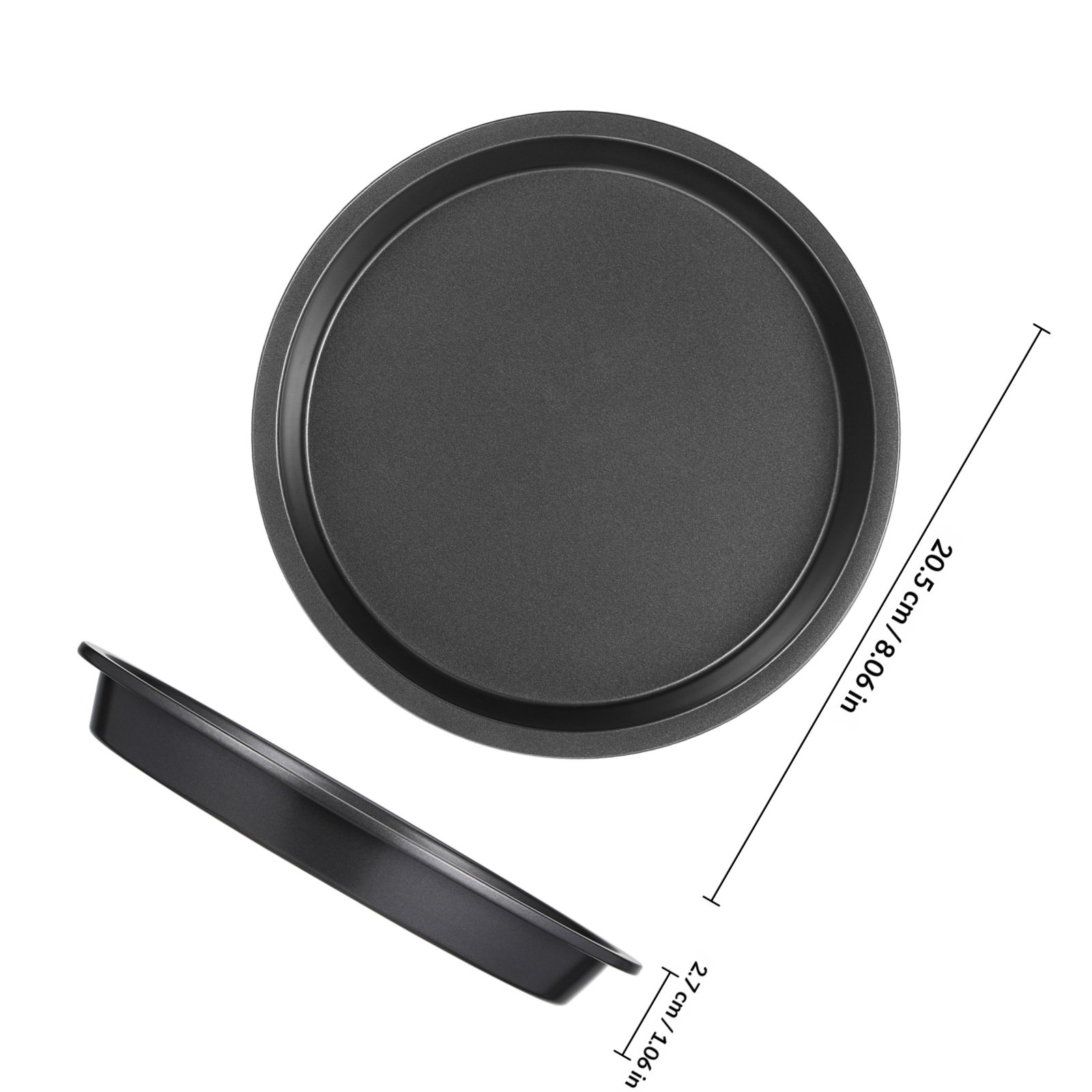 丸型ノンスティックピザパン、カーボンスチール製頑丈な金属製ベ - Kitchen Baking Pan のレビューと価格