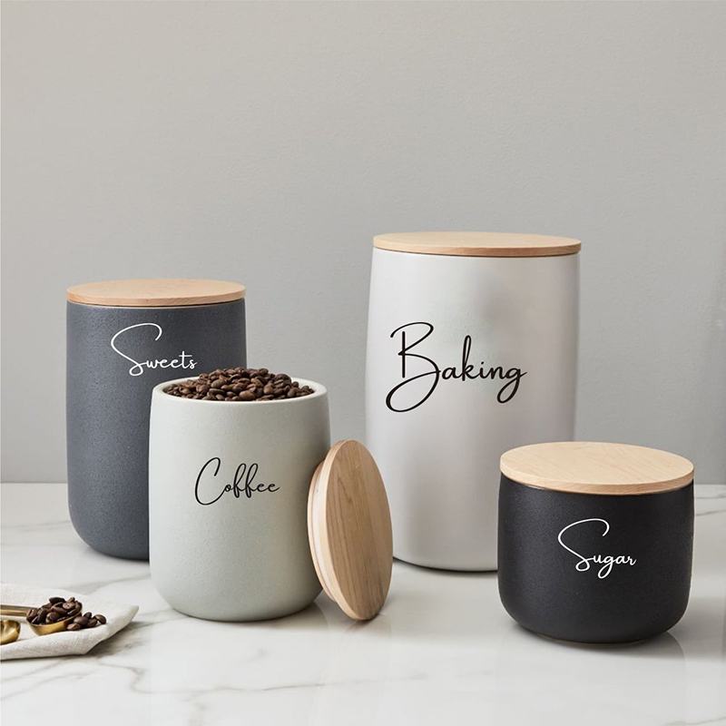 8 個キッチン整理キャニスタージャーラベルステッカーデカール - Kitchen Baking Organization のレビューと価格