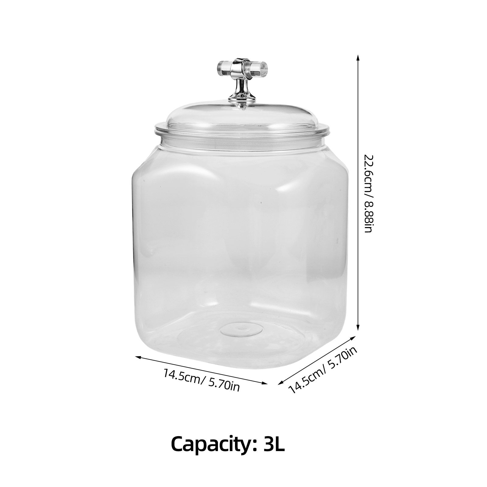 キッチンパントリー整理用の蓋付き大型密閉透明プラスチック保存 - Kitchen Baking Organization のレビューと価格