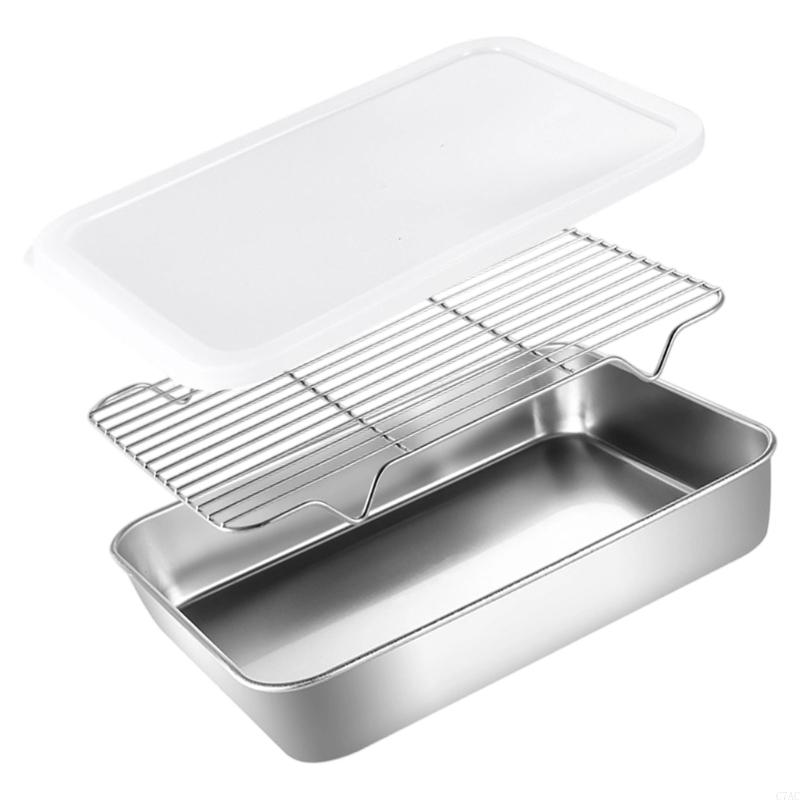 キッチンバーベキューパンプレートオーブンラックステンレス鋼ベ - Kitchen Baking Organization のレビューと価格
