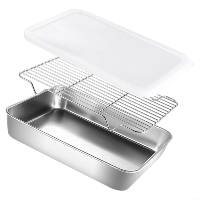 キッチンバーベキューパンプレートオーブンラックステンレス鋼ベ - Kitchen Baking Organization のレビューと価格