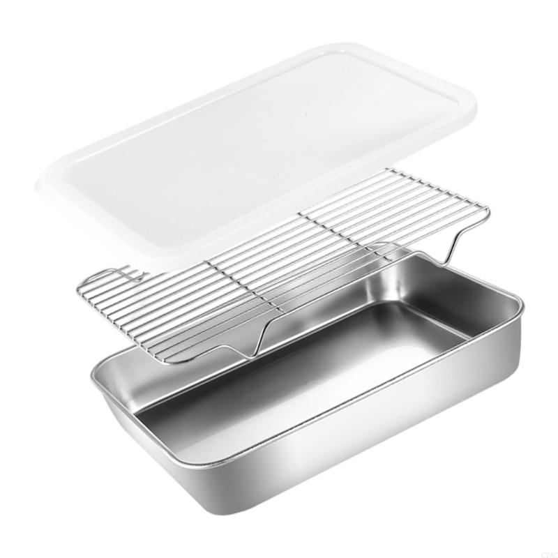 キッチンバーベキューパンプレートオーブンラックステンレス鋼ベ - Kitchen Baking Organization のレビューと価格