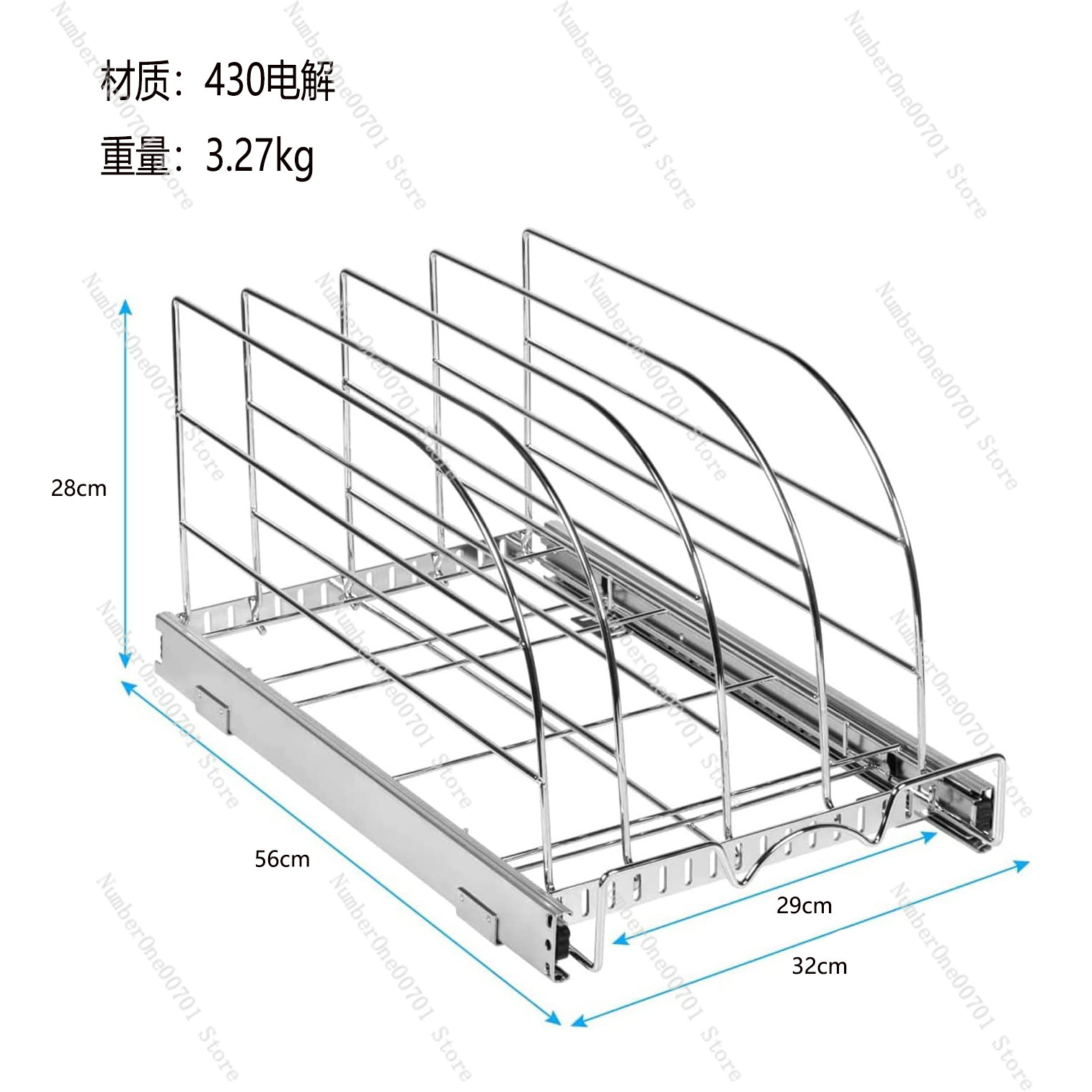 ベーキングシート、トレイ、まな板、フライパン用のスライド式キ - Kitchen Cabinet Baking Sheet Organizer のレビューと価格