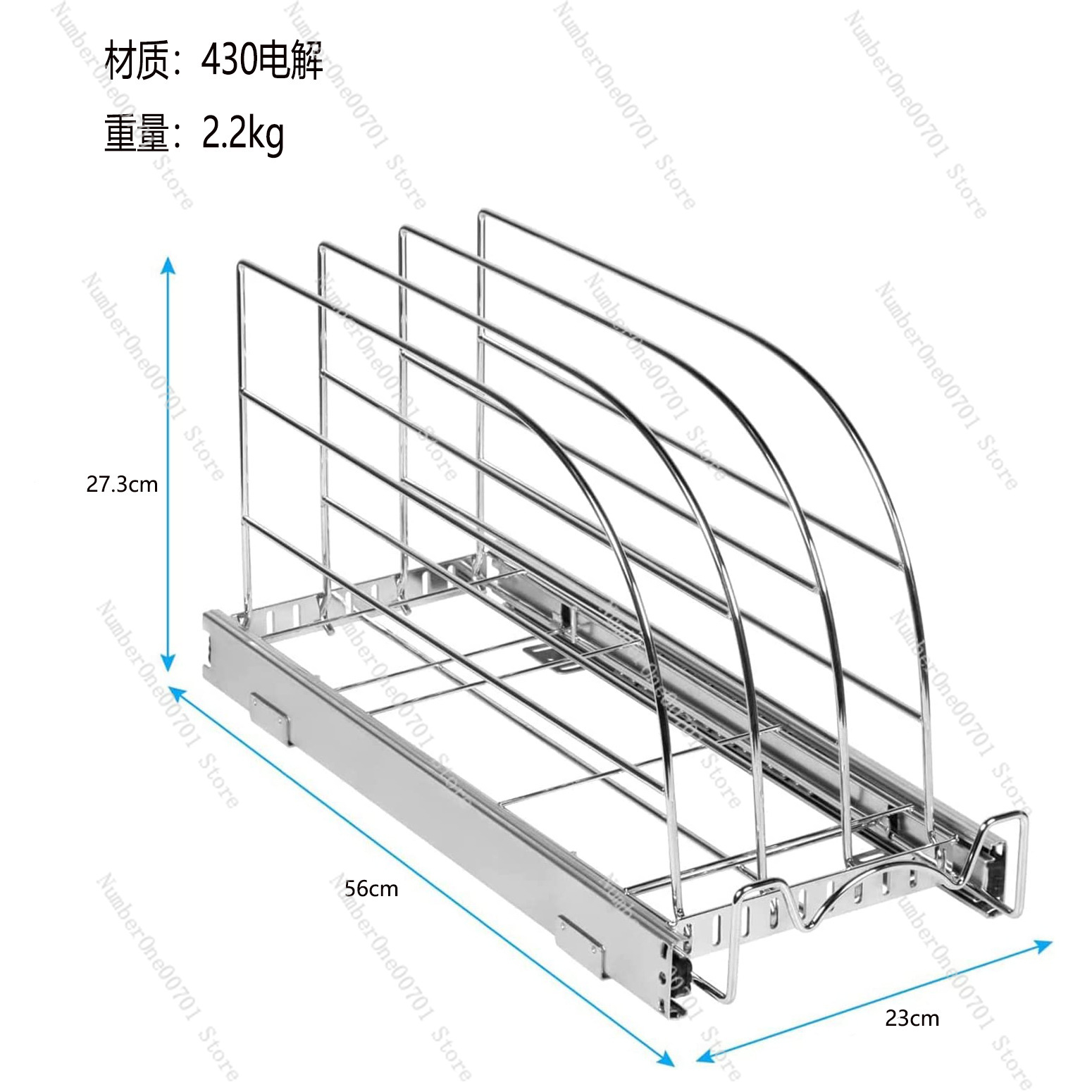 ベーキングシート、トレイ、まな板、フライパン用のスライド式キ - Kitchen Cabinet Baking Sheet Organizer のレビューと価格