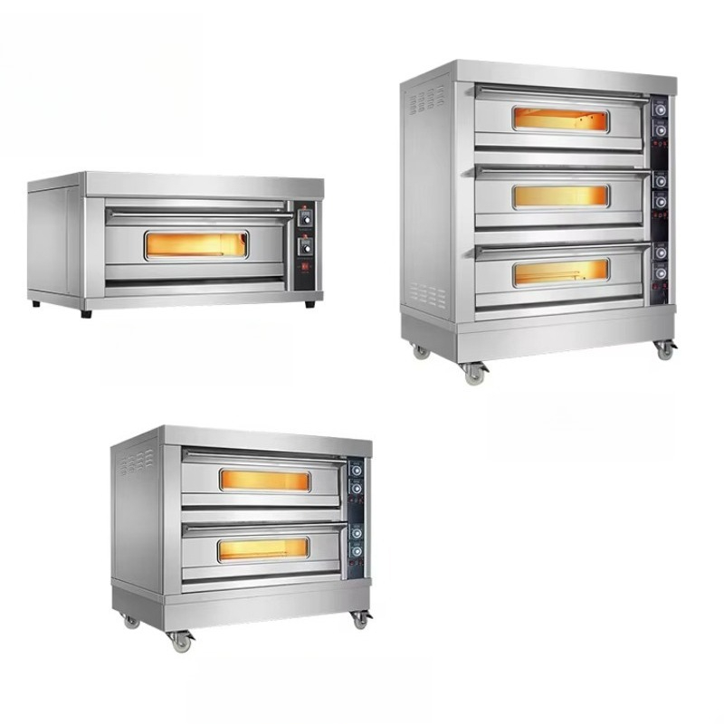 カスタマイズ電気デッキオーブン 1段2トレー ステンレス製  - Commercial Kitchen Baking Oven のレビューと価格