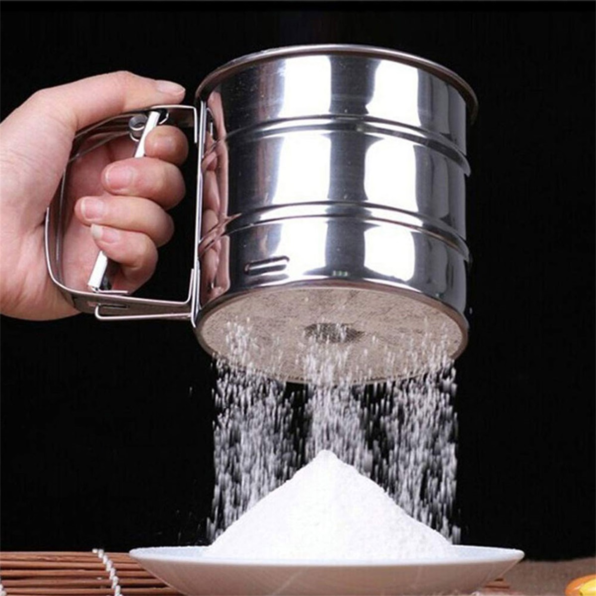 ふるいストレーナー ステンレス鋼 小麦粉ふるいカップ 粉ふる - Baking Powder Kitchen のレビューと価格