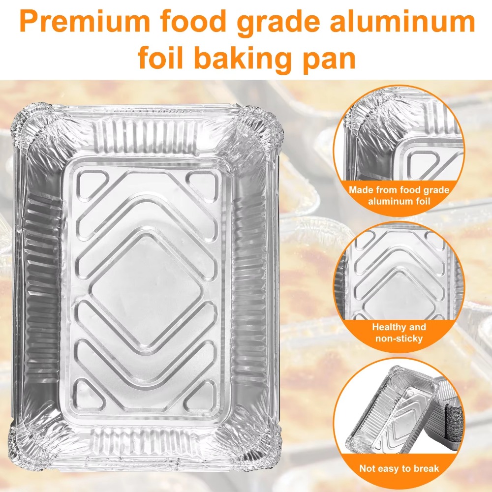 10 個新蓋付きアルミ箔トレイ正方形ノンスティック箔食品容器 - Kitchen Baking Containers のレビューと価格
