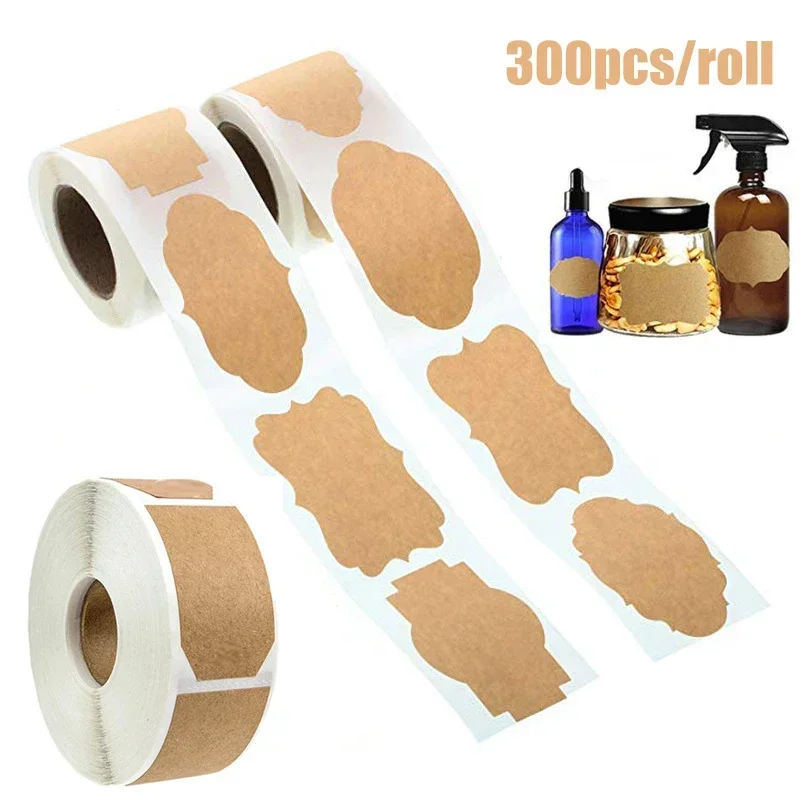 300 個クラフトステッカー手書きコンビニエンスステッカーキ - Kitchen.Baking Labels のレビューと価格