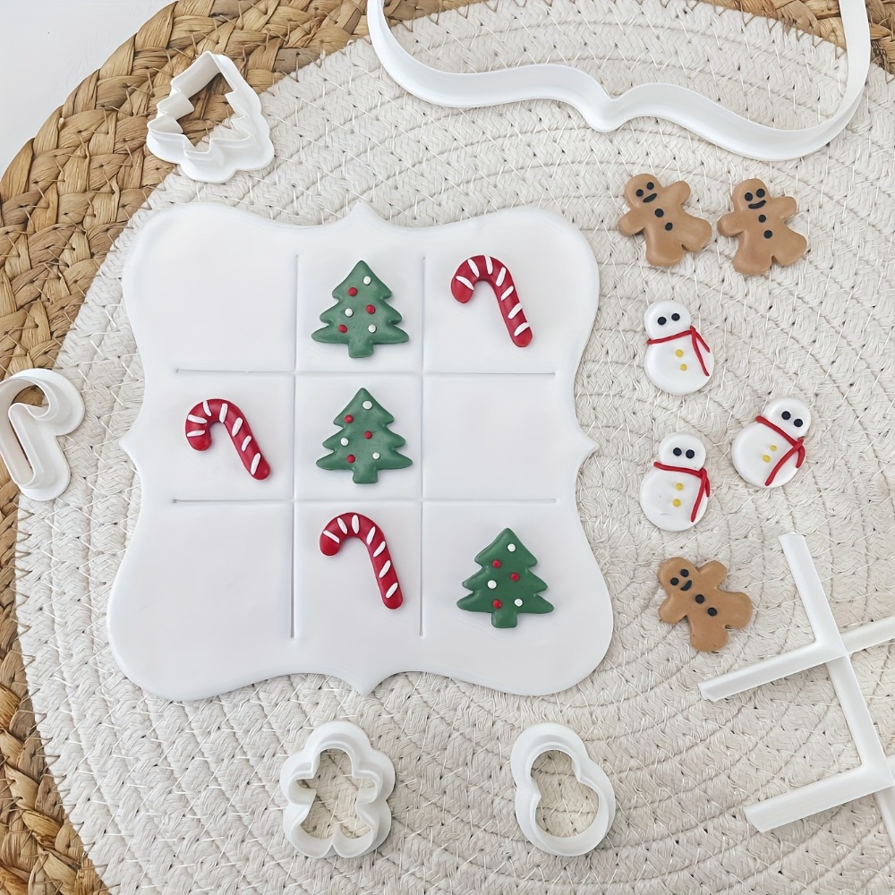 6個入りクリスマスティックタックトーコッキーカッターセット、 - Kitchen Baking Cookies のレビューと価格