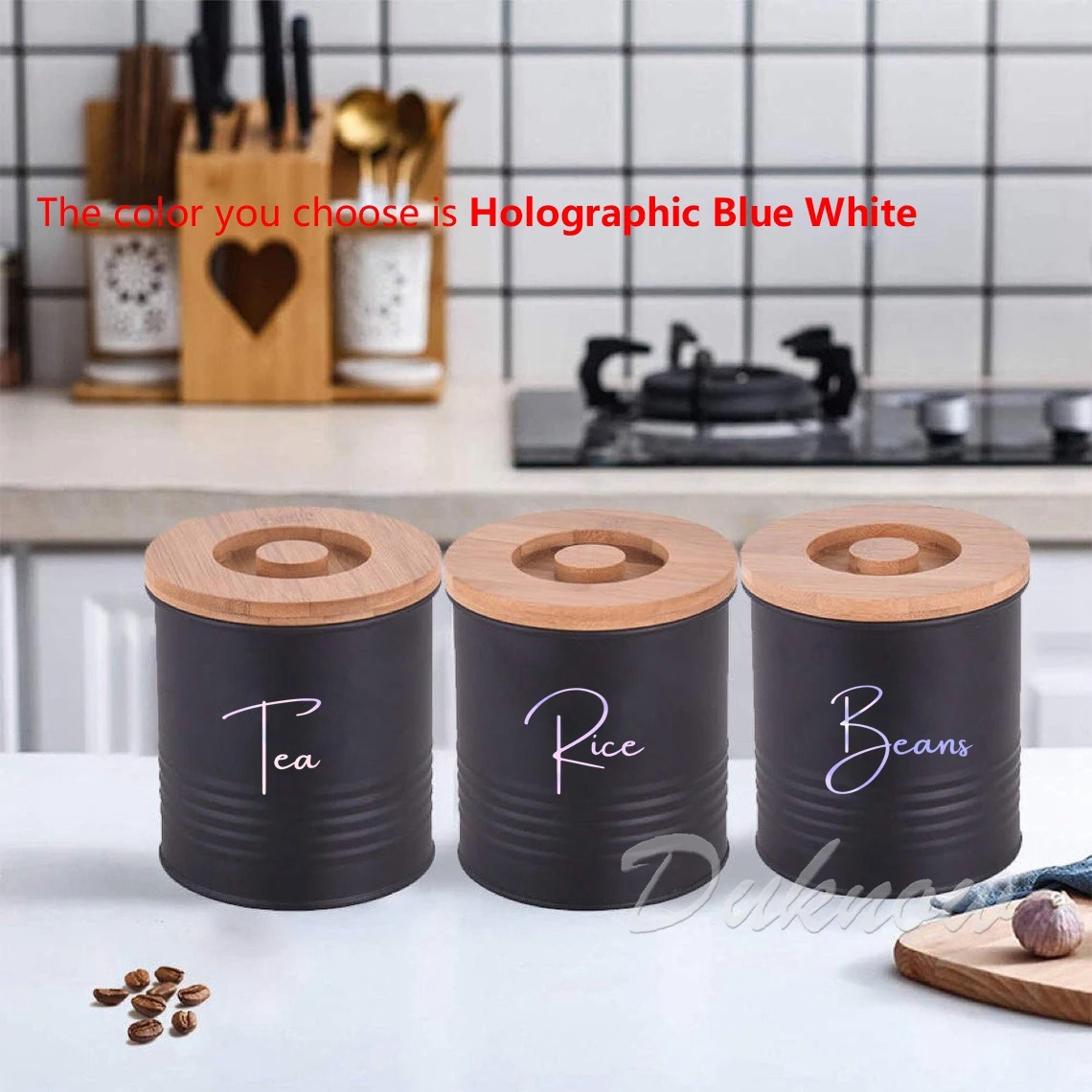 キッチン整理用キャニスタージャーラベルステッカー 防水デカー - Kitchen Baking Organization のレビューと価格