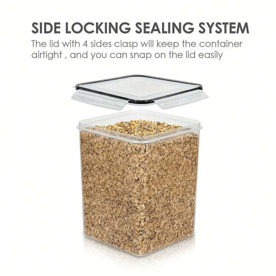 大型密閉食品保存容器 5.2L / 195oz、4個セット  - Kitchen.Baking Labels のレビューと価格