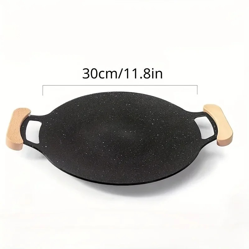 新デザイン 1個入り 韓国風ノンスティック丸型グリルパン 木 - Kitchen Baking Tray Organiser のレビューと価格