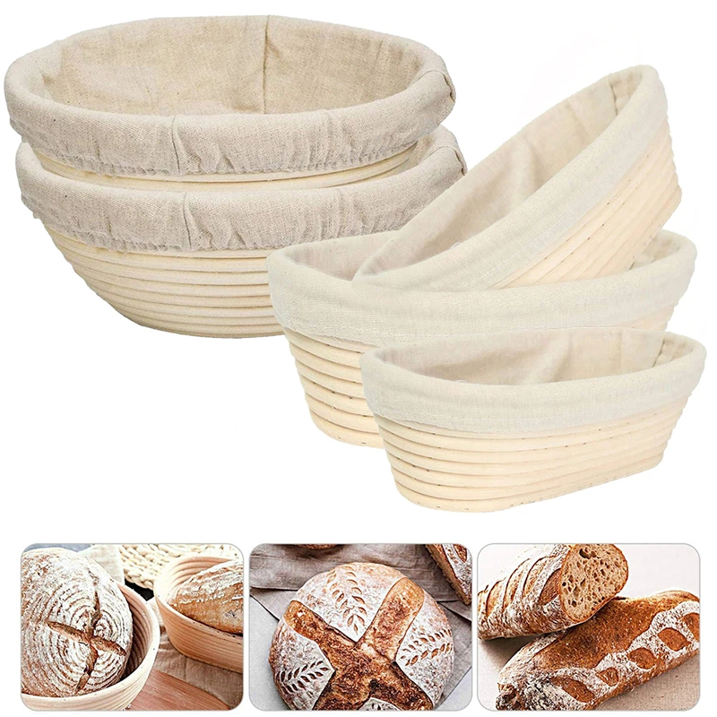Lmetjma-リネンライナークロス付きパンプルーフバスケッ - Proofing Basket Banneton のレビューと価格