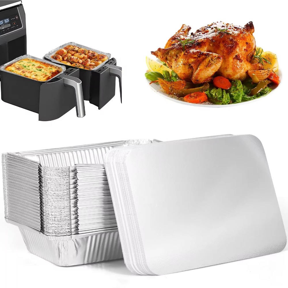 10 個使い捨てアルミ箔食品保存容器オーブンベーキングパン調 - Kitchen Baking Containers のレビューと価格