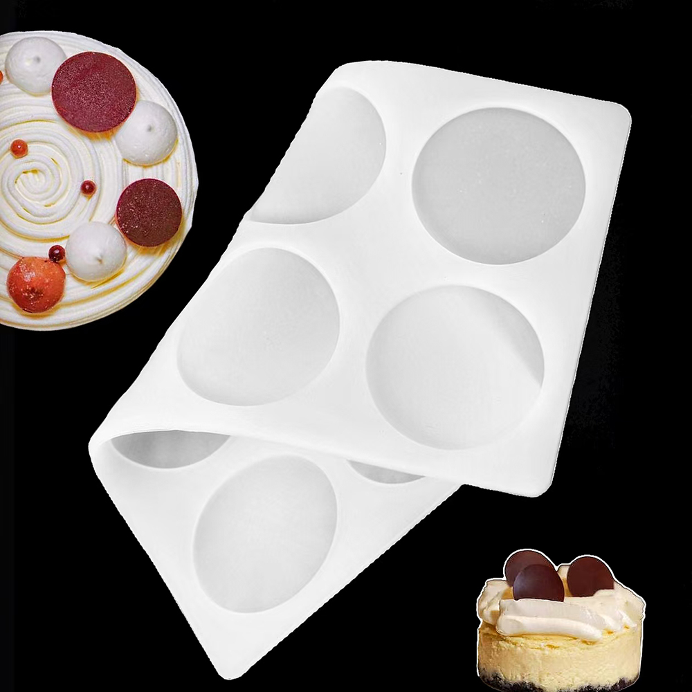 8 キャビティの円筒形シュガー反転シリコン型。ムースケーキイ - Kitchen Baking Cookies のレビューと価格