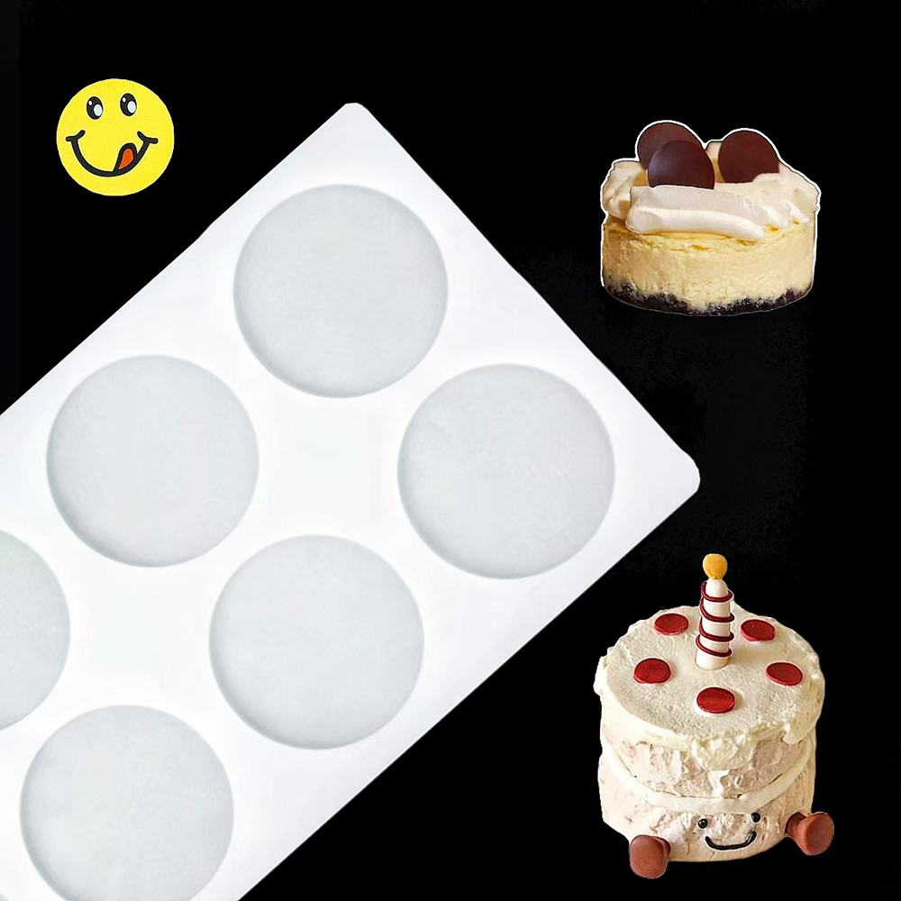 8 キャビティの円筒形シュガー反転シリコン型。ムースケーキイ - Kitchen Baking Cookies のレビューと価格