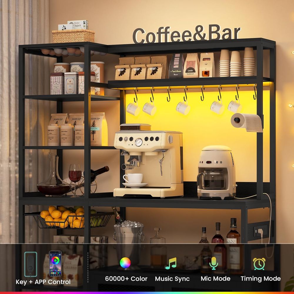 電源コンセントとLEDライト付きベーカーズラック、ポッドホル - Kitchen Baker のレビューと価格