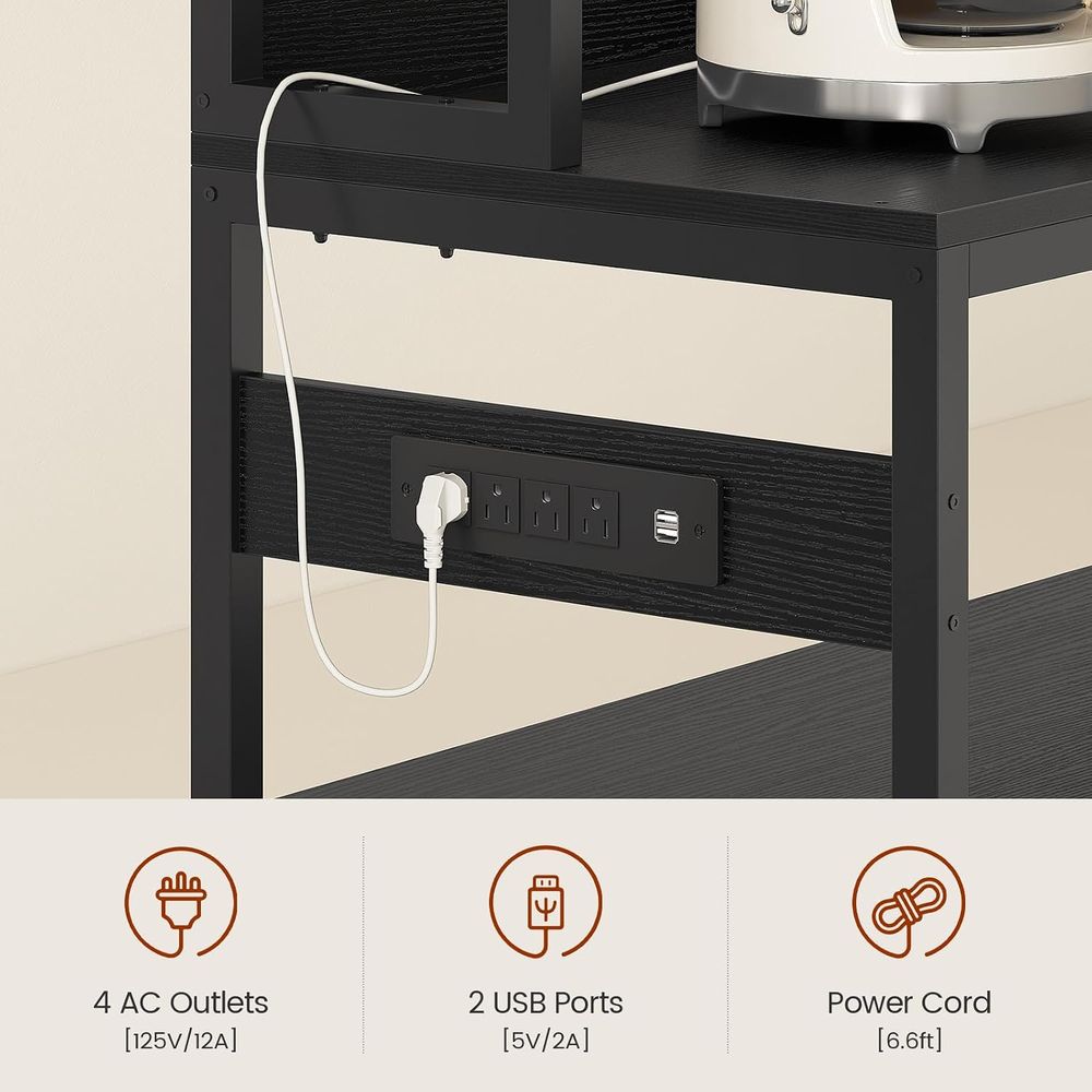 電源コンセントとLEDライト付きベーカーズラック、ポッドホル - Kitchen Baker のレビューと価格