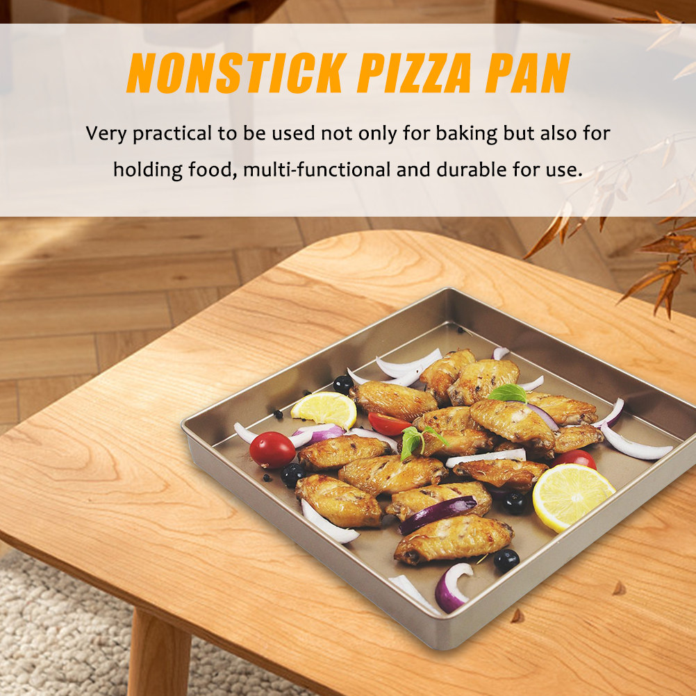 正方形ピザ焼き型 ノンスティック 高光沢 耐傷性 ケーキ・パ - Kitchen Baking Pan のレビューと価格