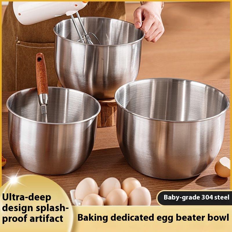 1個ステンレス鋼製ミキシングボウル、調理、ベーキング、卵泡立 - Kitchen Baking Containers のレビューと価格