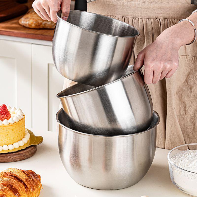 1個ステンレス鋼製ミキシングボウル、調理、ベーキング、卵泡立 - Kitchen Baking Containers のレビューと価格