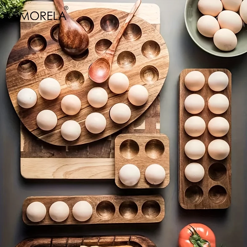 KEMORELA 1 個モダンな木製卵収納ボックス - 新鮮 - Kitchen Baking Tray Organiser のレビューと価格