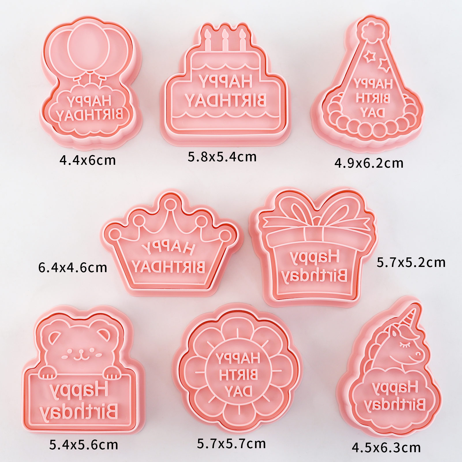 8個入り ハッピーバースデー クッキー型 スタンプ付き ユニ - Kitchen Baking Cookies のレビューと価格