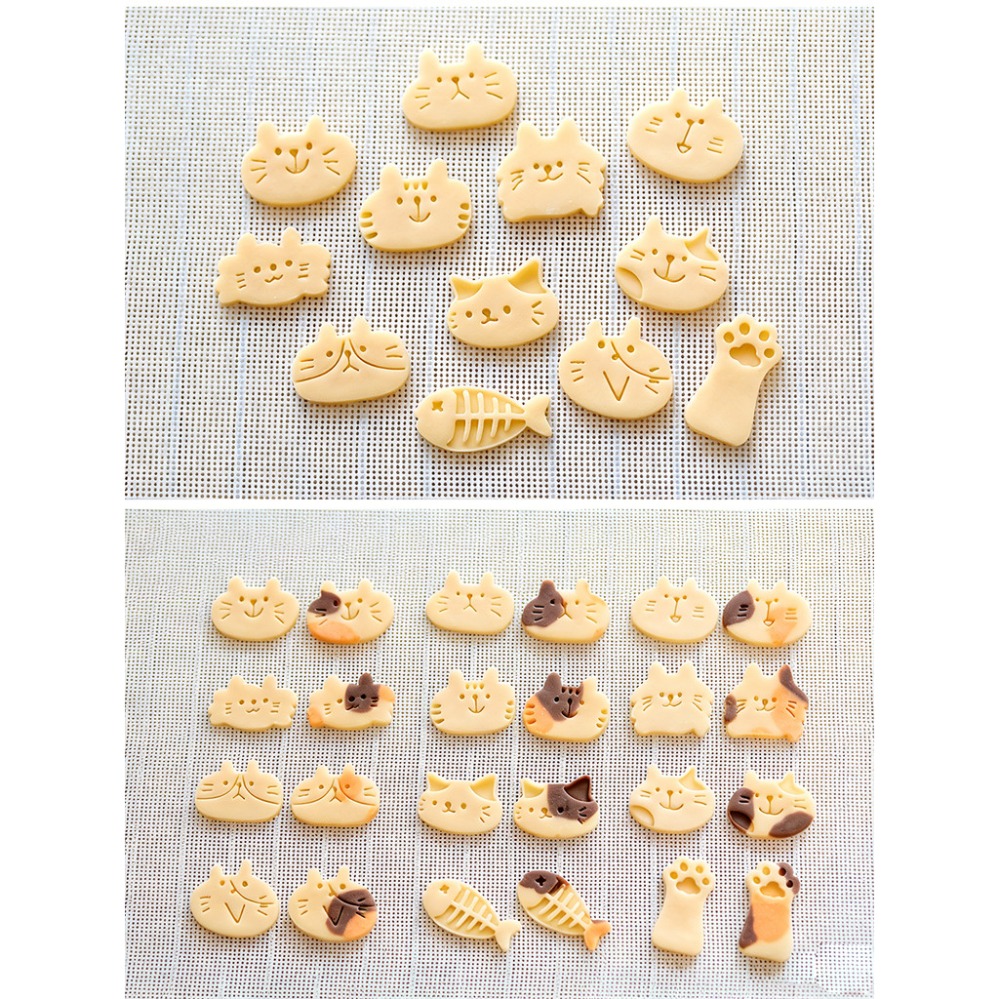 かわいい子猫DIYスタンプクッキーカッター焼き型ベーキングア - Kitchen Baking Cookies のレビューと価格