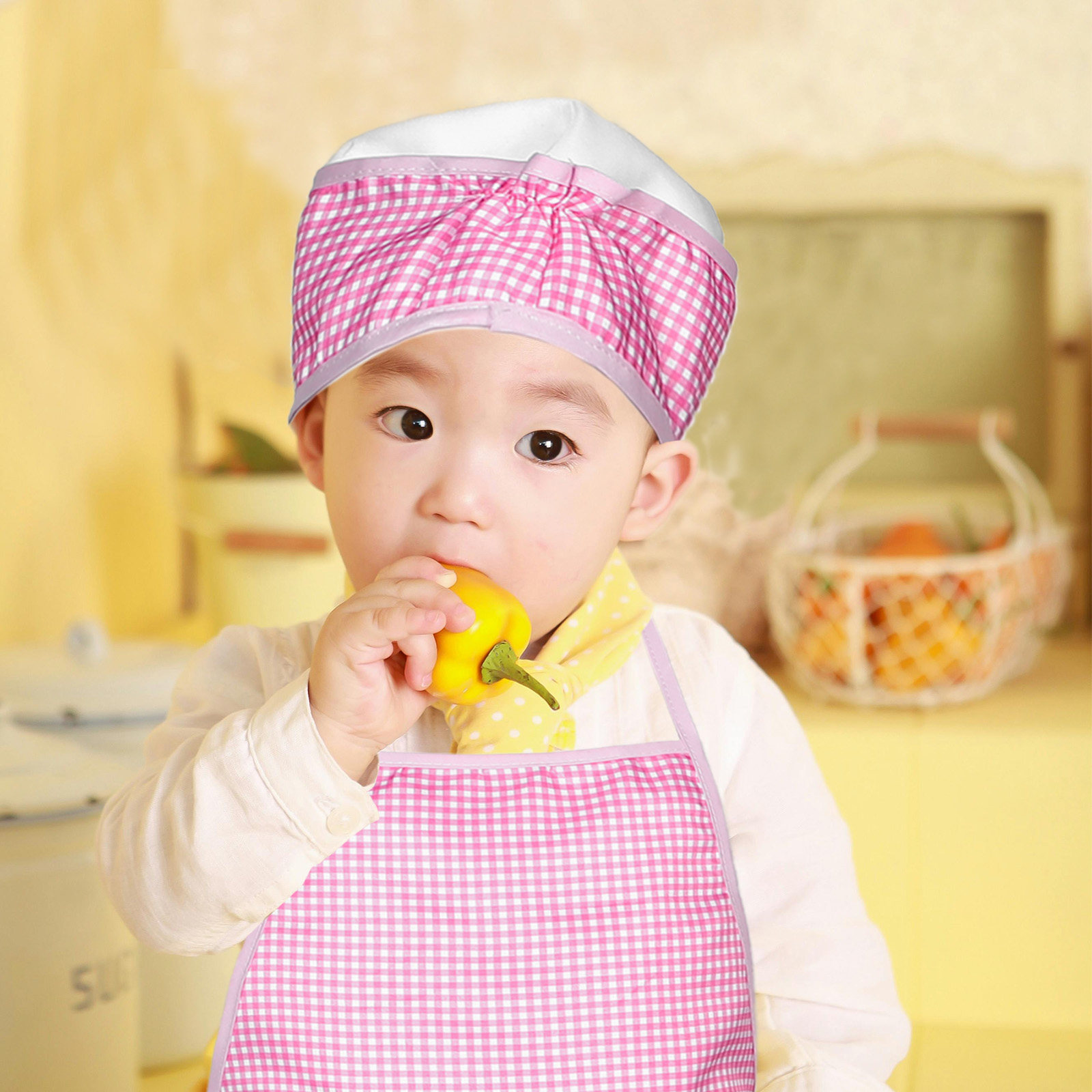 子供用調理エプロンセット1セット、子供用シェフエプロン、調節 - Kitchen Kids Baking Set のレビューと価格