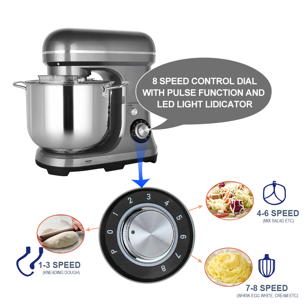 11L 2000W 大型強力電動ミキサー ダブルドウフック付 - Kitchen Baking Area のレビューと価格