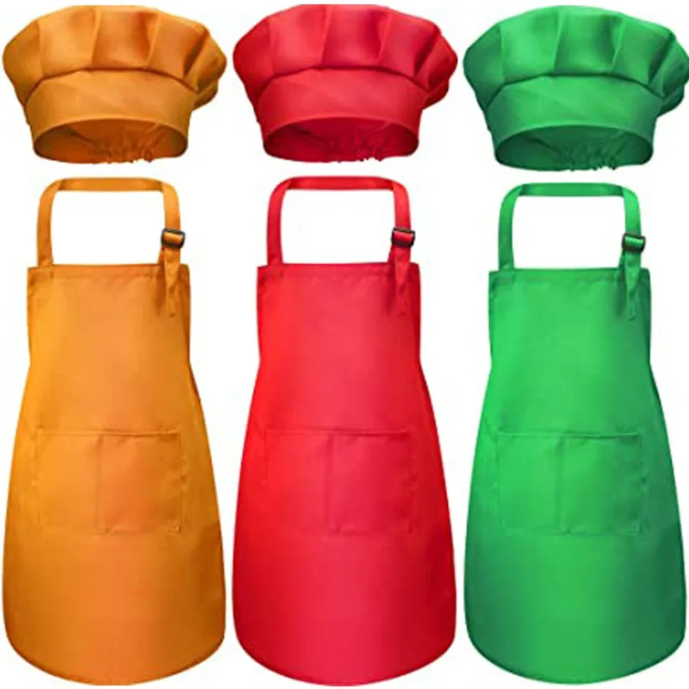 子供用シェフエプロン フロントポケット付き ビブエプロン 男 - Kitchen Kids Baking Set のレビューと価格